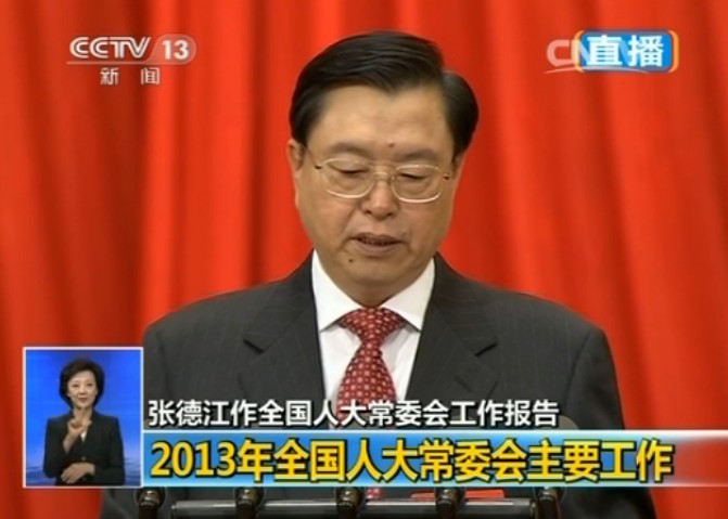 張德江作工作報(bào)告